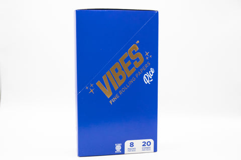 Vibes King Size Rice Fine Rolling Paper  Box - 8 Packs
